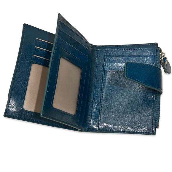 Faux Leather Compact Wallet Billfold Boho Festival Concert Night Out Colorful - Picture 7 of 9